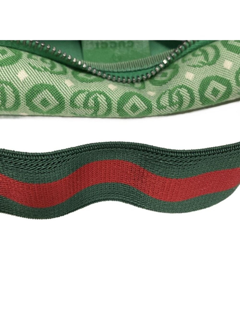 Gucci Waist Pouch Interlocking Children's Belt Bag Green Ivory Collection - Picture 8 of 10